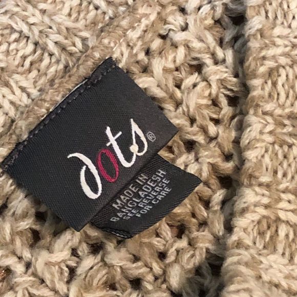 Dots Pullover Waffle Knit Sweater Size Large - Picture 2 of 3